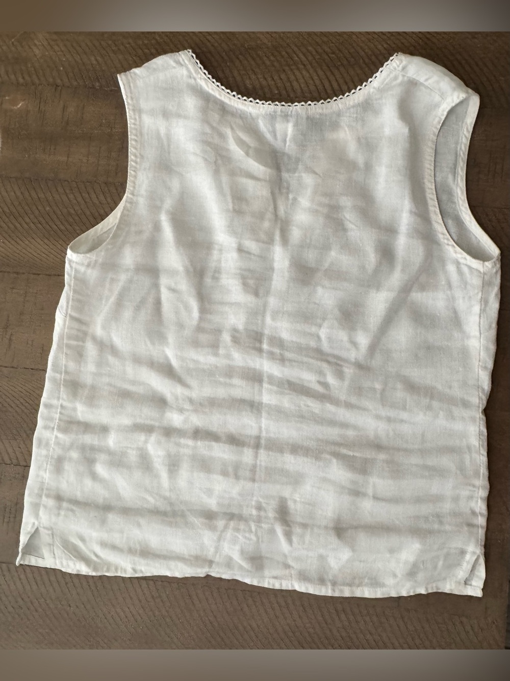 100% Linen Vintage Old Navy Sleeveless Top |XS| Cottagecore - Picture 3 of 3